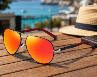 Occhiali da sole aviator polarizzati Mercedes-Benz con montatura grigio canna di fucile, lenti grigio fumo, occhiali da guida da uomo, protezione UV