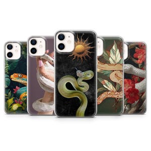 Snake Phone Case Snakes Case Piton Print Cover för iPhone 17e, 16, 15, 14, 13, 12, Samsung S26, S25, S24, S23Fe, A16, A56, Pixel 10, 9Pro