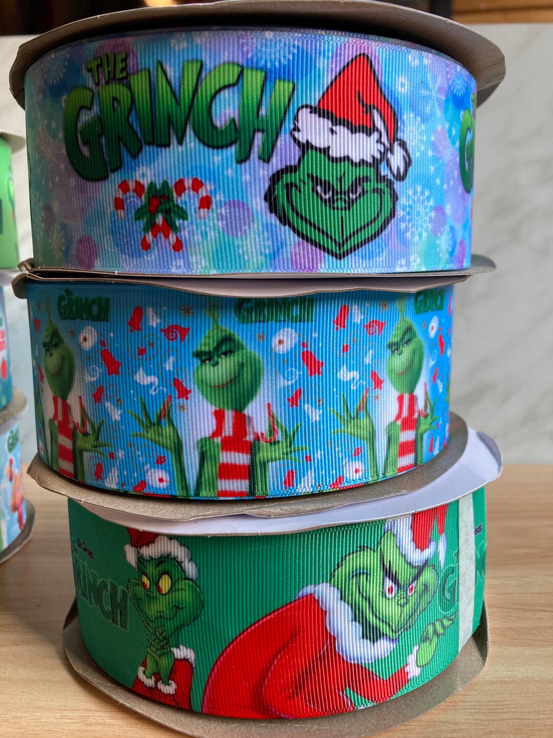 1 Yard GROSGRAIN Ribbon Grinch Ribbon 2 Inch(50mm) Christmas Ribbon - Etsy