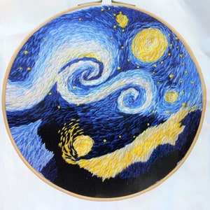Embroidery Kits Set/DIY Kits/Beginner floral/DIY Craft Kit /Embroidery Full Set With Hoop as Pictuer