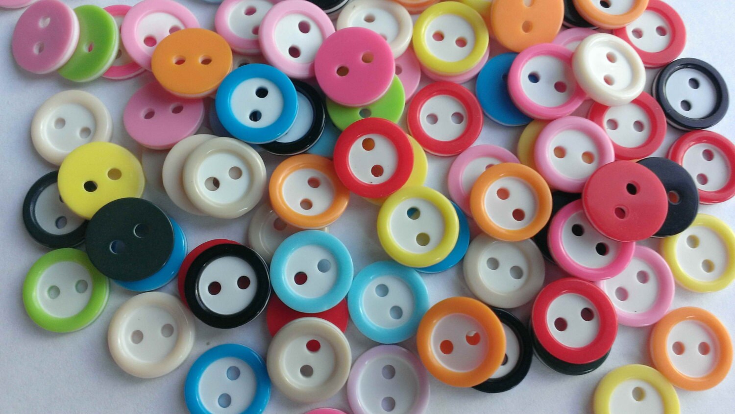 50pcs Dyed RESIN Round 2-holes Kids Buttons Craft Buttons - Etsy