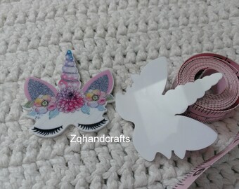 5pcs Cute Unicorn.Boutique Hair Bow Making.Scrapbooking Cabochon Supply.Flatback Unicorn.Craft Unicorn.Cabochons Diy.Rainbow Unicorn