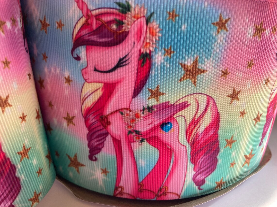 3 Inch Unicorn Ribbon. Grosgrain Ribbon | Etsy