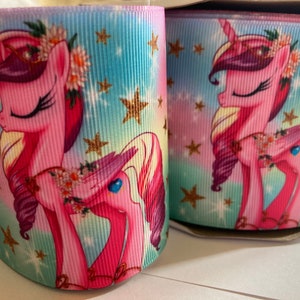 3 inch Unicorn Ribbon. Grosgrain Ribbon