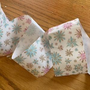 3 Inch Kerst lint Sneeuw vlok Lint