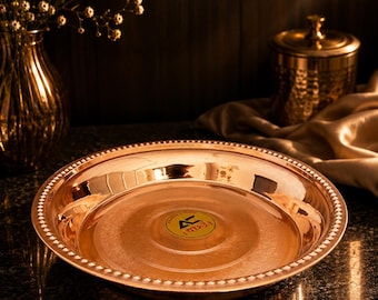 Pure Copper Tamba Parat – Traditional Handmade Dough Kneading Platter
