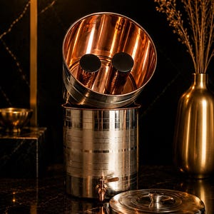Steel Copper Gravity Water Dispenser with Carbon Filter and Brass Tap 15L/20L