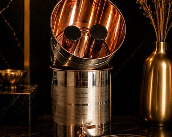 Steel Copper Gravity Water Dispenser with Carbon Filter and Brass Tap 15L/20L