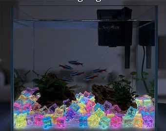 Glow in Dark Plastic Pebbles, Luminous Garden Stones, Aquarium Decor, Landscape Lighting