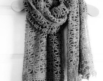 Crochet pattern Pdf- lacy crochet shawl, crochet scarf pattern, PDF instant  Download ( new corrected)