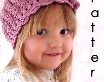 fancy baby crochet hat PDF pattern (for 2-3 years old)