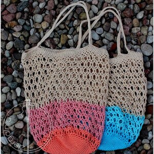 Crochet bag Pattern, Honeycomb mesh crochet market bag, shoulder crochet net, PDF Pattern INSTANT DOWNLOAD image 2