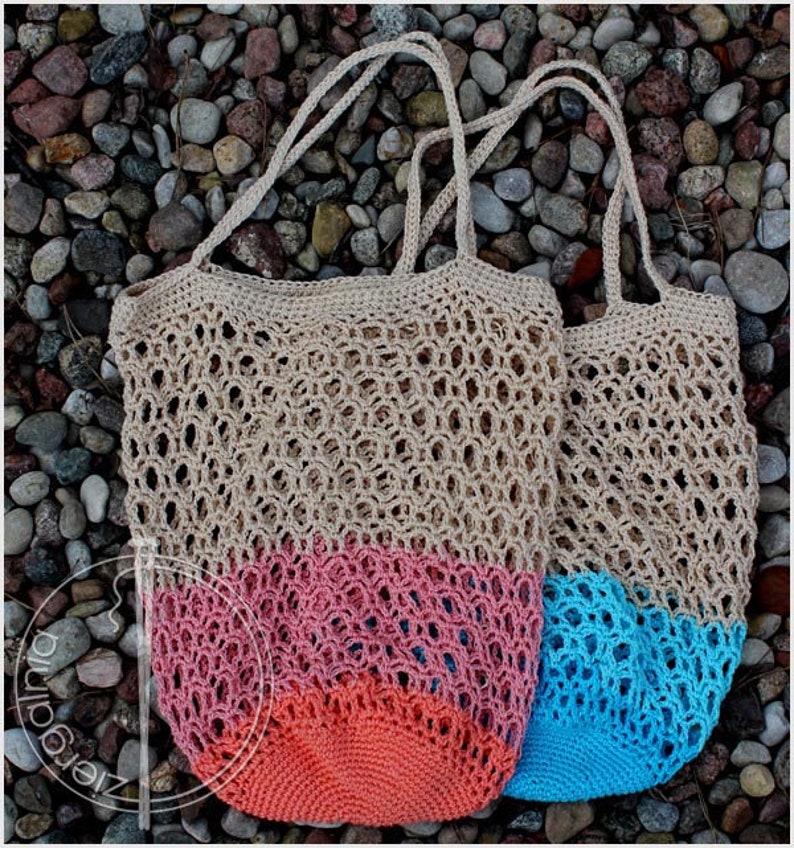 Crochet bag Pattern, Honeycomb mesh crochet market bag, shoulder crochet net, PDF Pattern INSTANT DOWNLOAD image 2