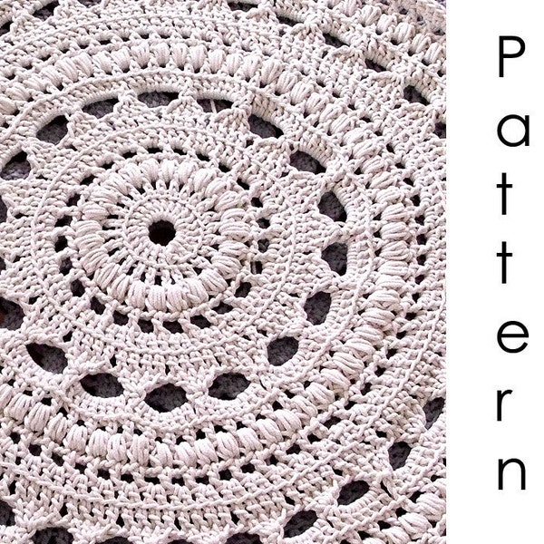 Patron au crochet Pdf- napperon au crochet tapis, Patron PDF TÉLÉCHARGEMENT INSTANTANÉ