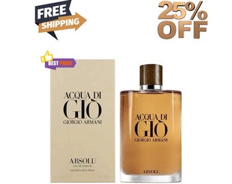 Giorgio Armani Acqua Di Gio Absolu EDP Spray voor mannen 6,7 oz 200ml Keulen