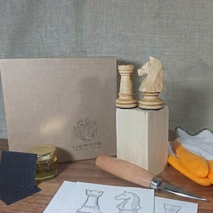 chess piece
custom chess
beginner carving
wood chisel set
carving chisels
wood carving kit
chess set for adults
portable game set
wood working
woodcarving
spoon carving
woodcarving tools
detailed carving
