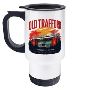 Old Trafford Travel Mug | Manchester United Football Supporter Gift |