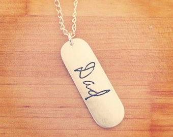 Loved One's Actual Handwriting Necklace