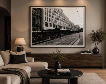 Impression Myer Building Melbourne Streetscape – Photographie emblématique de vitrine de magasin
