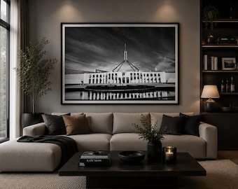 Australian Parliament House Print, Canberra Architecture Wall Art