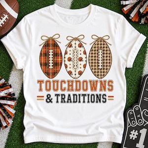 Football PNG Touchdowns And Traditions, Vintage Game Day Design Download