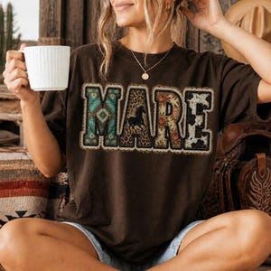 Mare PNG, Leopard Horse Sublimation Design for Cowgirl Shirt Projects
