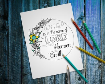 Scripture Coloring Page for Adults and Children, fun relaxing refocus