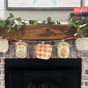 Mantel Fall Garland Pumpkin Bunting Decor Autumn Home