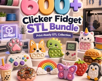 600種類以上のクリッカーフィジェットSTLバンドル｜3Dプリント玩具パック（商用利用可）