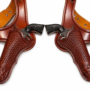 Handmade Leather Chest Holster: Colt Python & King Cobra .357 Mag