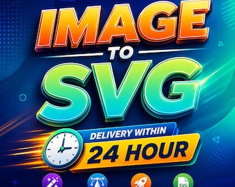 Conversione da immagine a SVG / Da foto a vettoriale, file SVG personalizzato per Cricut, SVG per ritratti, conversione da JPEG a SVG per immagini da tagliare, conversione di file | Download digitale