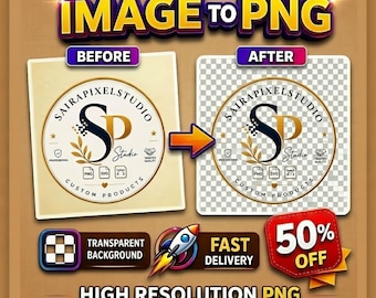 Convertire un'immagine in PNG trasparente, Conversione da immagine a PNG, Servizio Photoshop, Rimozione dello sfondo da un'immagine, Modifica di immagini ritagliate