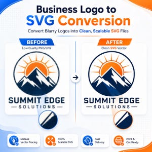 Logo to Vector Conversion, Photo to SVG File, PNG to SVG, Image to Vector, Cutting File for Cricut Silhouette, Professional Vectorization