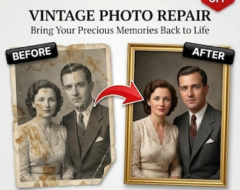 Fotorestauratieservice, oude, wazige en bekraste foto's herstellen, gekleurde foto's herstellen, zwart-witfoto's inkleuren, digitale reparatie