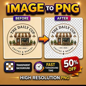Image to PNG Conversion | Background Removal | Transparent PNG | Product Photo Cutout | Fast Delivery