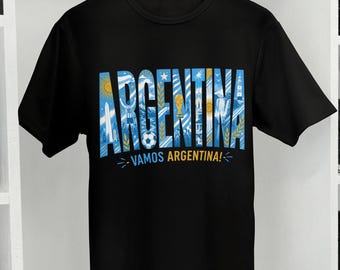 Camiseta unisex de Argentina para el Mundial de Fútbol 2026 / Camiseta para aficionados al fútbol