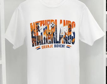 Camiseta unisex para aficionados al fútbol de los Países Bajos / Camiseta unisex para aficionados al Mundial de Fútbol 2026