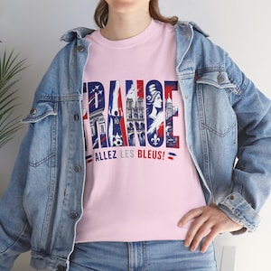 Camiseta unisex para aficionados del Mundial de Francia 2026 / Camiseta de fútbol para el día del partido imagen 3