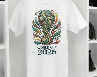 Camiseta unisex con el trofeo de la Copa Mundial 2026 de la FIFA / Camiseta de fútbol