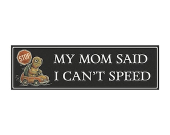 Imán para coche "Mi mamá dijo que no puedo correr" / Regalo para él, regalo para ella, regalo para hijo, regalo para hija, regalo para niño