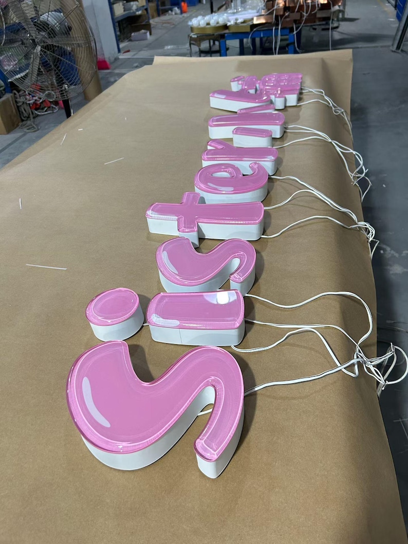 Custom Colorful Acrylic LED Channel Letters, 3D Business Logo Sign ...