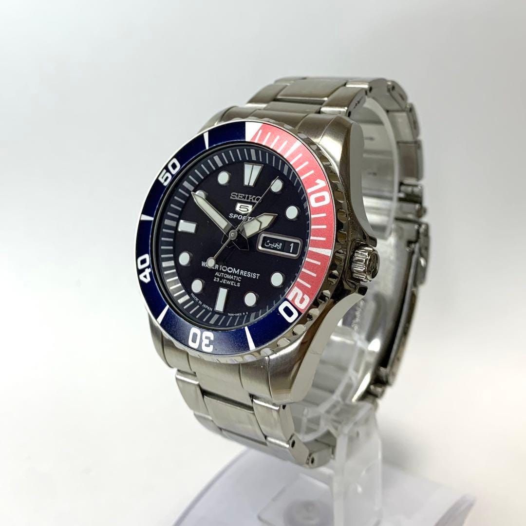 Seiko 5 Sports 7S36-03C0 Automatic Men's Diver Seiko Watch | Pepsi