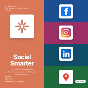Claude AI + Social Media Guide for Small Business | No-Code Content Creation | Instant Download PDF