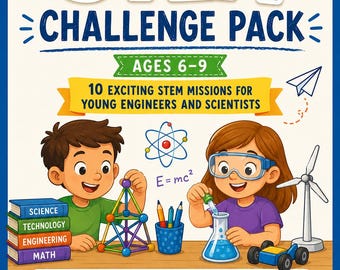 STEM Challenge Pack for Kids Ages 6–9 | Printable STEM Activities