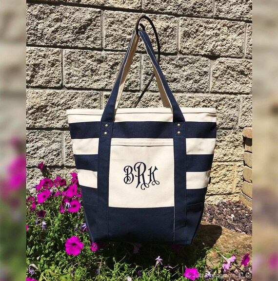 zippered tote bag monogrammed