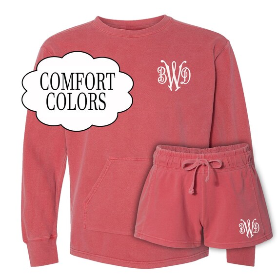 Comfort Colors Crewneck Monogrammed Crew Neck Shirt Matching Etsy
