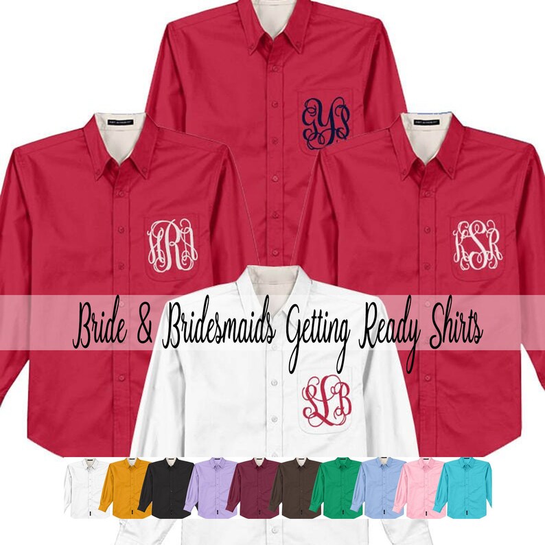 bridal party shirts for wedding day