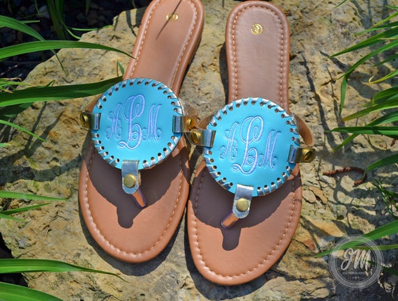 custom embroidered flip flops