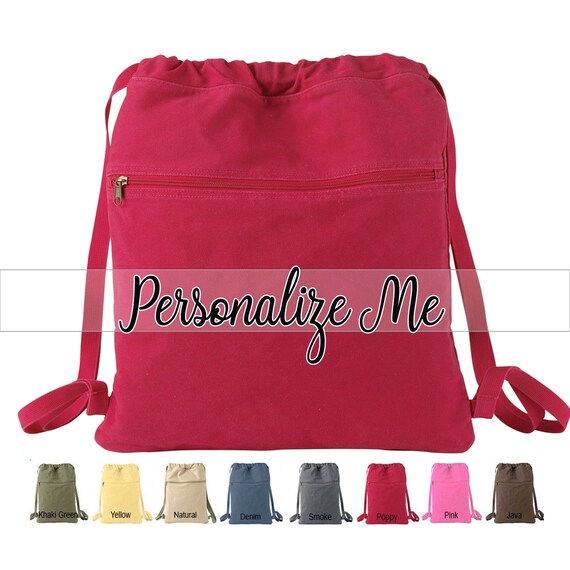 canvas cinch backpack