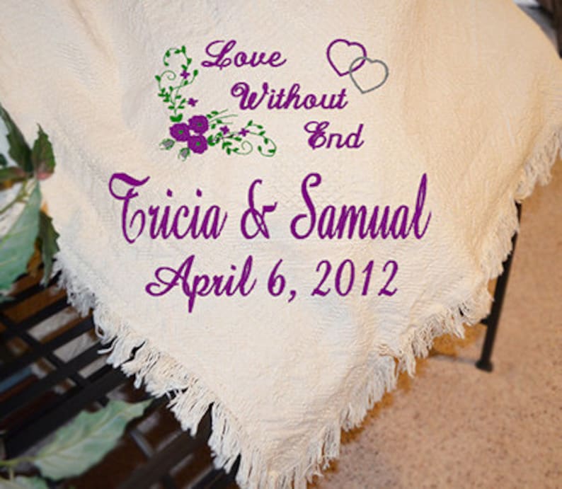 Wedding Throws Wedding Gift Quilt Wedding Throw Blankets Wedding Quilt Blankets Personalized Love Without End Wedding Afghans